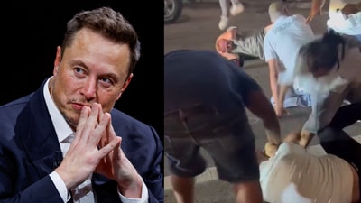 A video of a "white couple” being attacked by a group of individuals at the Cincinnati Jazz Fest has gone viral. (Reuters and X)