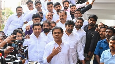 BRS Working President and MLA K T Rama Rao reiterated that the BRS will never merge with any other party. (PTI File) BRS Working President and MLA K T Rama Rao reiterated that the BRS will never merge with any other party. (PTI File)