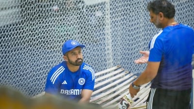 India's Karun Nair during a practice session ahead of the fourth test cricket match between India and England, at the Old Trafford Cricket Ground (PTI) India's Karun Nair during a practice session ahead of the fourth test cricket match between India and England, at the Old Trafford Cricket Ground (PTI)