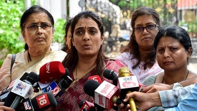 Rohini Khadse’s husband detained in Pune rave party raid, Eknath Khadse alleges political motive (HT Photo)