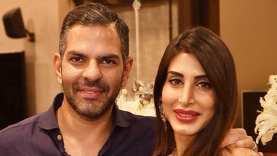 Priya Sachdev Kapur with her husband Sunjay Kapur, former chairman of Sona Comstar. Priya Sachdev Kapur with her husband Sunjay Kapur, former chairman of Sona Comstar.
