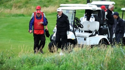 U.S. President Donald Trump walks at Trump Turnberry resort in Turnberry, Scotland, Britain, July 27, 2025. REUTERS/Phil Noble (REUTERS)