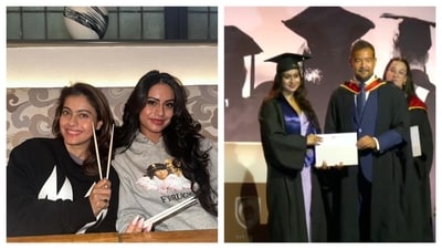 Kajol attended her daughter Nysa's graduation ceremony at her school in Switzerland. Kajol attended her daughter Nysa's graduation ceremony at her school in Switzerland.