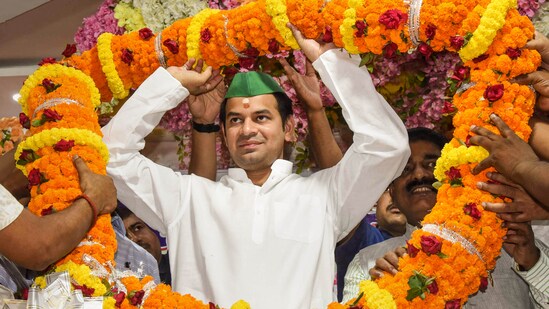 Tej Pratap Yadav, who was recently expelled from the RJD by his father and founding president Lalu Prasad, has announced that he would contest the upcoming Bihar assembly election from Mahua seat in Vaishali district as an Independent candidate. (PTI)