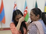Divya Deshmukh was visibly emotional. Divya Deshmukh was visibly emotional.