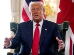 US President Donald Trump speaks during a bilateral meeting at the Trump Turnberry Golf Courses, in Turnberry south west Scotland on July 28. US President Donald Trump speaks during a bilateral meeting at the Trump Turnberry Golf Courses, in Turnberry south west Scotland on July 28.