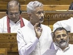 External affairs minister S Jaishankar speaks during a debate in the Lok Sabha on the Pahalgam terror attack and Operation Sindoor, on July 28 (PTI/Sansad TV)