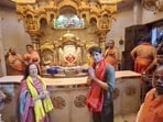 Sidharth Malhotra visits Siddhivinayak Temple with his mother. Sidharth Malhotra visits Siddhivinayak Temple with his mother.