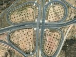 An aerial view shows partially opened stretch of Bengaluru-Chennai Expressway in Hoskote.