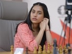 India’s Divya Deshmukh during the Women’s World Cup final against compatriot Koneru Humpy on Monday. (FIDE)