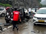 People injured in the Mumbai-Pune Expressway accident were taken to a private hospital in Navi Mumbai.
