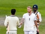 India's Washington Sundar and England's captain Ben Stokes greet each other at the end of the fourth Test match between India and England India's Washington Sundar and England's captain Ben Stokes greet each other at the end of the fourth Test match between India and England