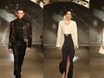 Models in designer Shantnu Nikhil's creation.(Photos: Raajessh Kashyap/HT)