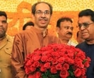 Shiv Sena (UBT) Chief Uddhav Thackeray was greeted by his party workers on his birthday at his residence in Bandra. MNS chief Raj Thackeray also paid him a visit. (Bhushan Koyande/ HT Photo) Shiv Sena (UBT) Chief Uddhav Thackeray was greeted by his party workers on his birthday at his residence in Bandra. MNS chief Raj Thackeray also paid him a visit. (Bhushan Koyande/ HT Photo)