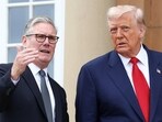 U.S. President Donald Trump meets with British Prime Minister Keir Starmer at Trump Turnberry golf course in Turnberry, Scotland, Britain, July 28, 2025. REUTERS/Evelyn Hockstein