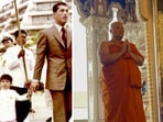 In an Instagram post, sharing a childhood picture of himself holding his father's hand, Vacharaesorn wished the king a happy birthday