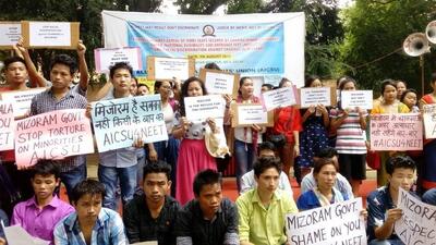Chakma students protest against alleged discrimination by the Mizoram government. (File Photo) Chakma students protest against alleged discrimination by the Mizoram government. (File Photo)