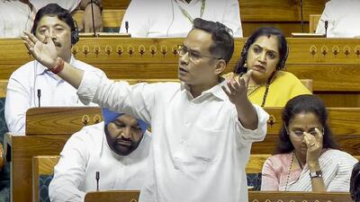 Congress MP Gaurav Gogoi speaks during a debate in the Lok Sabha on the Pahalgam terror attack and Operation Sindoor, on Monday. (Sansad TV) Congress MP Gaurav Gogoi speaks during a debate in the Lok Sabha on the Pahalgam terror attack and Operation Sindoor, on Monday. (Sansad TV)