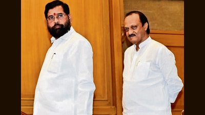 Deputy chief ministers Eknath Shinde and Ajit Pawar (Hindustan Times) Deputy chief ministers Eknath Shinde and Ajit Pawar (Hindustan Times)