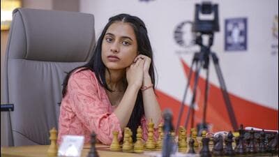 Divya Deshmukh during the FIDE Women's World Cup 2025 final match against Koneru Humpy, in Batumi, Georgia. (FIDE) Divya Deshmukh during the FIDE Women's World Cup 2025 final match against Koneru Humpy, in Batumi, Georgia. (FIDE)