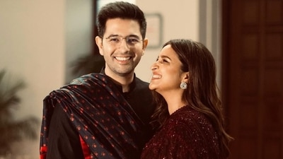 Raghav Chadha and Parineeti Chopra grace The Great Indian Kapil Show. Raghav Chadha and Parineeti Chopra grace The Great Indian Kapil Show.