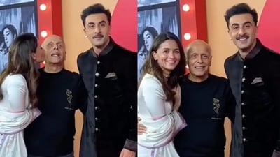 Alia Bhatt, Mahesh Bhatt and Ranbir Kapoor