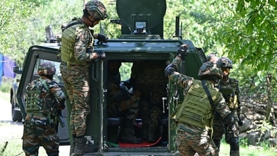The operation unfolded in the dense forest terrain between the Zabarwan and Mahadev ridges, giving the operation its name. (Waseem Andrabi /Hindustan Times) The operation unfolded in the dense forest terrain between the Zabarwan and Mahadev ridges, giving the operation its name. (Waseem Andrabi /Hindustan Times)