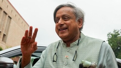 Congress MP Shashi Tharoor during the Monsoon session of Parliament (PTI) Congress MP Shashi Tharoor during the Monsoon session of Parliament (PTI)