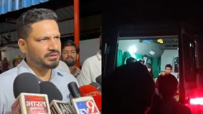 As per District Magistrate Shashank Tripathi, an old electric wire broken by monkeys, causing it to fall on a tin shed nearby and shocking devotees which got caught in it. (Screengrab from X Videos) As per District Magistrate Shashank Tripathi, an old electric wire broken by monkeys, causing it to fall on a tin shed nearby and shocking devotees which got caught in it. (Screengrab from X Videos)