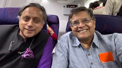 Bharatiya Janata Party leader Baijayant Jay Panda and Congress MP Shashi Tharoor. (@PandaJay/X) Bharatiya Janata Party leader Baijayant Jay Panda and Congress MP Shashi Tharoor. (@PandaJay/X)