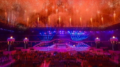 Fireworks during the opening ceremony of the Rhine-Ruhr 2025 FISU World University Games in Duisburg, western Germany, on July 16, 2025. India finished the campaign with 12 medals (AFP) Fireworks during the opening ceremony of the Rhine-Ruhr 2025 FISU World University Games in Duisburg, western Germany, on July 16, 2025. India finished the campaign with 12 medals (AFP)