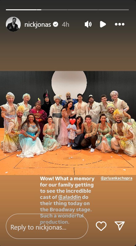 Nick also shared a photo on his Instagram Stories from the event. Nick also shared a photo on his Instagram Stories from the event.