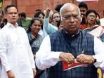 Congress President and Rajya Sabha LoP, Mallikarjun Kharge, during the Monsoon Session, on Parliament premises in New Delhi. Congress President and Rajya Sabha LoP, Mallikarjun Kharge, during the Monsoon Session, on Parliament premises in New Delhi.