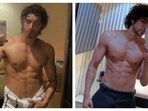 Ahaan Panday shares striking shirtless photos, showcasing his physique transformation for Saiyaara.
Ahaan Panday shares striking shirtless photos, showcasing his physique transformation for Saiyaara.