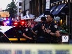 Two NYPD officers were reportedly shot in the incident in Manhattan