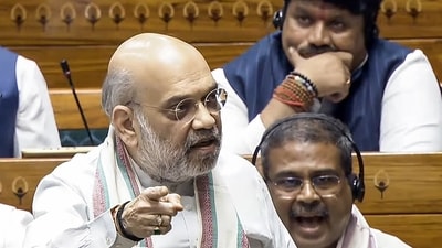 Union home minister Amit Shah speaks as Opposition MPs interject during the debate on the Pahalgam attack and Operation Sindoor in Lok Sabha. (Video Grab/Sansad TV/ANI) Union home minister Amit Shah speaks as Opposition MPs interject during the debate on the Pahalgam attack and Operation Sindoor in Lok Sabha. (Video Grab/Sansad TV/ANI)