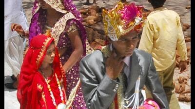 According to NFHS-5, over 23% of Indian women aged 20–24 were married before 18. These girls, often pushed into early marital sex, rarely find legal redress. (HT Archive)