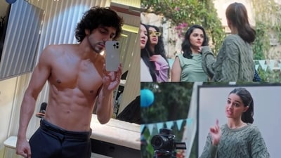 Ahaan Panday, Aneet Padda and Ananya Panday Ahaan Panday, Aneet Padda and Ananya Panday