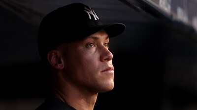Injured Aaron Judge #99 of the New York Yankees stands in the dugout during their game against the Tampa Bay Rays at Yankee Stadium on July 28, 2025 in New York City. (Photo by EZRA SHAW / GETTY IMAGES NORTH AMERICA / Getty Images via AFP) Injured Aaron Judge #99 of the New York Yankees stands in the dugout during their game against the Tampa Bay Rays at Yankee Stadium on July 28, 2025 in New York City. (Photo by EZRA SHAW / GETTY IMAGES NORTH AMERICA / Getty Images via AFP)