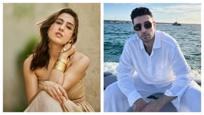 Sara Ali Khan spotted with rumoured boyfriend Arjun Pratap Bajwa, fueling relationship speculation after a Gurudwara visit in Delhi. Sara Ali Khan spotted with rumoured boyfriend Arjun Pratap Bajwa, fueling relationship speculation after a Gurudwara visit in Delhi.