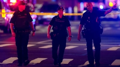 NYPD officers work near the scene of a reported shooter situation in the Manhattan borough of New York City, U.S. July 28, 2025. REUTERS/Eduardo Munoz (REUTERS)