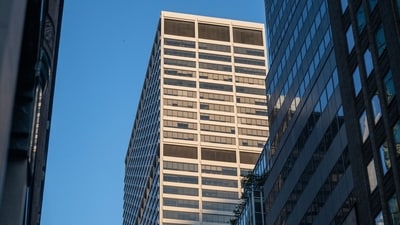 The building at 345 Park Ave. in New York, US, where Shane Tamura shot and killed four people. (Bloomberg)
