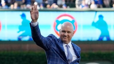 Former Chicago Cubs player Ryne Sandberg walks to the mound to throw a ceremonial first pitch before a baseball game between the New York Mets and the Cubs in Chicago on June 23, 2024. (AP Photo/Nam Y. Huh,File) (AP) Former Chicago Cubs player Ryne Sandberg walks to the mound to throw a ceremonial first pitch before a baseball game between the New York Mets and the Cubs in Chicago on June 23, 2024. (AP Photo/Nam Y. Huh,File) (AP)