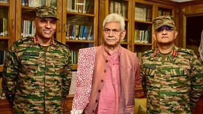The LG congratulated the Army, CRPF, and J&K Police for the successful Operation Mahadev. (@OfficeOfLGJandK/X)