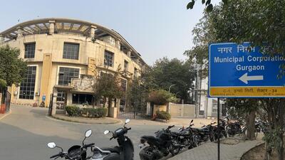 The Municipal Corporation Gurugram(MCG) office. (Praveen Kumar/HT) The Municipal Corporation Gurugram(MCG) office. (Praveen Kumar/HT)