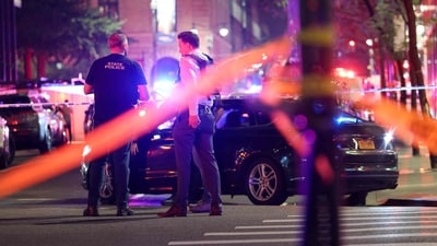 Shane Tamura shot himself on the 33rd floor of the building at 345 Park Avenue in Manhattan (Getty Images via AFP) Shane Tamura shot himself on the 33rd floor of the building at 345 Park Avenue in Manhattan (Getty Images via AFP)