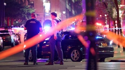 Shane Tamura shot himself on the 33rd floor of the building at 345 Park Avenue in Manhattan (Getty Images via AFP) Shane Tamura shot himself on the 33rd floor of the building at 345 Park Avenue in Manhattan (Getty Images via AFP)