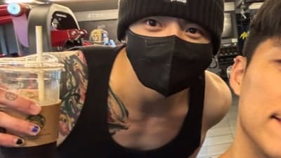 BTS Jungkook's chest tattoo (X/@thvianx)