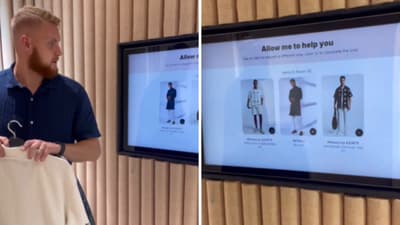 The couple, Liam and Dani Cross, shared their shopping experience at a store in Goa. (Instagram/travelwiththecrosses) The couple, Liam and Dani Cross, shared their shopping experience at a store in Goa. (Instagram/travelwiththecrosses)