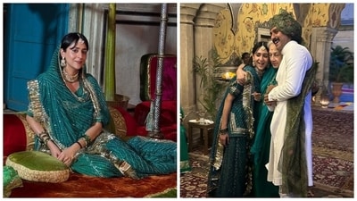 Princess Gauravi Kumari celebrates Hariyali Teej in the City Palace. Princess Gauravi Kumari celebrates Hariyali Teej in the City Palace.
